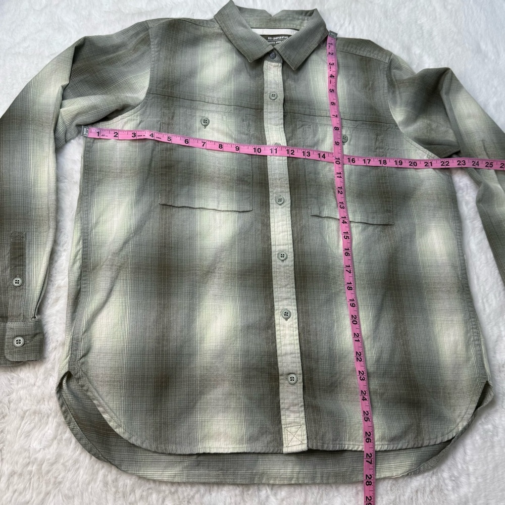 REI Coop Plaid Wallace Lake Flannel‎ ButtonUp Shirt Women XL Organic Cotton Fall - Picture 7 of 14
